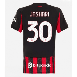 Echipament fotbal AC Milan Ardon Jashari #30 Tricou Acasa 2025-26 pentru femei mânecă scurtă
