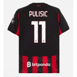 Echipament fotbal AC Milan Christian Pulisic #11 Tricou Acasa 2025-26 pentru bărbați