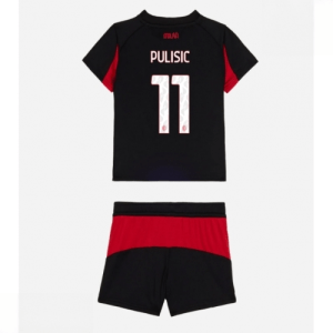 Echipament fotbal AC Milan Christian Pulisic #11 Tricou Acasa 2025-26 pentru copii set