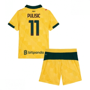 Echipament fotbal AC Milan Christian Pulisic #11 Tricou Treilea 2025-26 pentru copii set