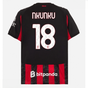 Echipament fotbal AC Milan Christopher Nkunku #18 Tricou Acasa 2025-26 pentru bărbați