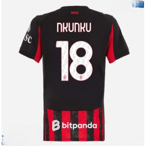 Echipament fotbal AC Milan Christopher Nkunku #18 Tricou Acasa 2025-26 pentru femei mânecă scurtă