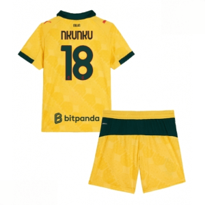 Echipament fotbal AC Milan Christopher Nkunku #18 Tricou Treilea 2025-26 pentru copii set