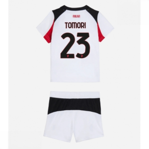 Echipament fotbal AC Milan Fikayo Tomori #23 Tricou Deplasare 2025-26 pentru copii set
