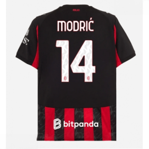 Echipament fotbal AC Milan Luka Modric #14 Tricou Acasa 2025-26 pentru bărbați