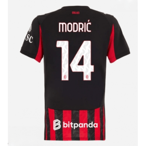 Echipament fotbal AC Milan Luka Modric #14 Tricou Acasa 2025-26 pentru femei mânecă scurtă