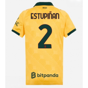 Echipament fotbal AC Milan Pervis Estupinan #2 Tricou Treilea 2025-26 pentru femei mânecă scurtă