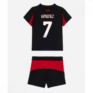 Echipament fotbal AC Milan Santiago Gimenez #7 Tricou Acasa 2025-26 pentru copii set