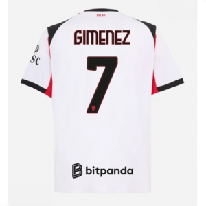 Echipament fotbal AC Milan Santiago Gimenez #7 Tricou Deplasare 2025-26 pentru bărbați