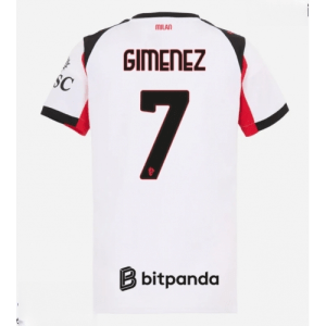Echipament fotbal AC Milan Santiago Gimenez #7 Tricou Deplasare 2025-26 pentru femei mânecă scurtă