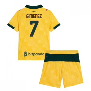 Echipament fotbal AC Milan Santiago Gimenez #7 Tricou Treilea 2025-26 pentru copii set