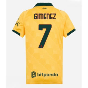 Echipament fotbal AC Milan Santiago Gimenez #7 Tricou Treilea 2025-26 pentru femei mânecă scurtă