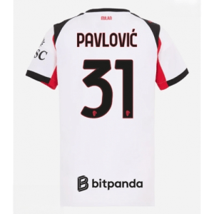 Echipament fotbal AC Milan Strahinja Pavlovic #31 Tricou Deplasare 2025-26 pentru femei mânecă scurtă