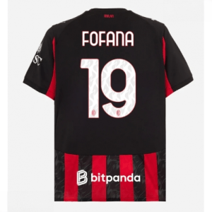 Echipament fotbal AC Milan Youssouf Fofana #19 Tricou Acasa 2025-26 pentru bărbați