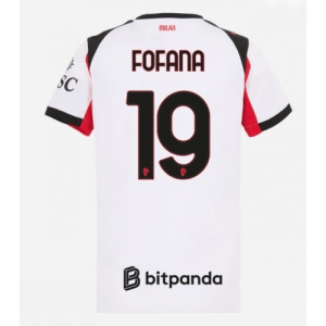 Echipament fotbal AC Milan Youssouf Fofana #19 Tricou Deplasare 2025-26 pentru femei mânecă scurtă