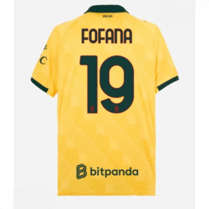 Echipament fotbal AC Milan Youssouf Fofana #19 Tricou Treilea 2025-26 pentru bărbați