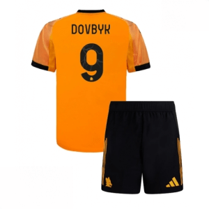 Echipament fotbal AS Roma Artem Dovbyk #9 Tricou Deplasare 2025-26 pentru copii tricou și pantaloni