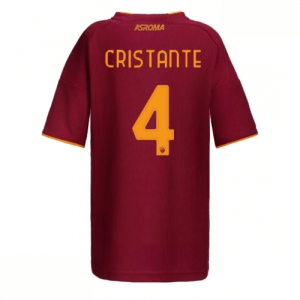 Echipament fotbal AS Roma Bryan Cristante #4 Tricou Acasa 2025-26 pentru femei mânecă scurtă