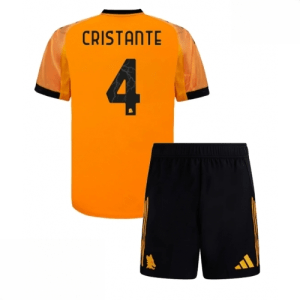 Echipament fotbal AS Roma Bryan Cristante #4 Tricou Deplasare 2025-26 pentru copii tricou și pantaloni