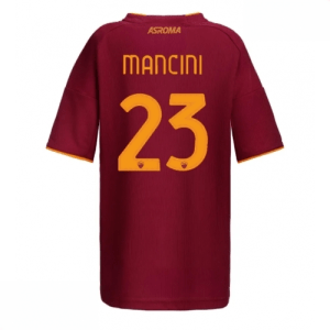 Echipament fotbal AS Roma Gianluca Mancini #23 Tricou Acasa 2025-26 pentru femei mânecă scurtă