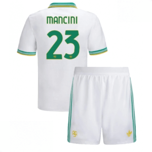 Echipament fotbal AS Roma Gianluca Mancini #23 Tricou Treilea 2025-26 pentru copii tricou și pantaloni