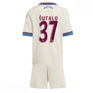 Echipament fotbal Ajax Josip Sutalo #37 Tricou Treilea 2025-26 pentru copii tricou și pantaloni