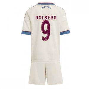 Echipament fotbal Ajax Kasper Dolberg #9 Tricou Treilea 2025-26 pentru copii tricou și pantaloni