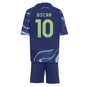 Echipament fotbal Ajax Oscar Gloukh #10 Tricou Deplasare 2025-26 pentru copii tricou și pantaloni
