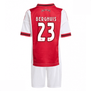 Echipament fotbal Ajax Steven Berghuis #23 Tricou Acasa 2025-26 pentru copii tricou și pantaloni