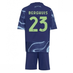 Echipament fotbal Ajax Steven Berghuis #23 Tricou Deplasare 2025-26 pentru copii tricou și pantaloni