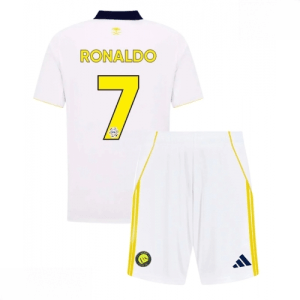 Echipament fotbal Al-Nassr Cristiano Ronaldo #7 Tricou Treilea 2025-26 pentru copii tricou și pantaloni