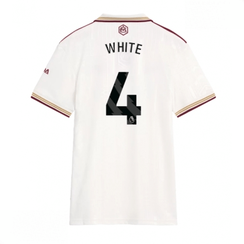 Echipament fotbal Arsenal Ben White #4 Tricou Treilea 2025-26 pentru femei mânecă scurtă 1 Echipament fotbal Arsenal Ben White #4 Tricou Treilea 2025-26 pentru femei mânecă scurtă