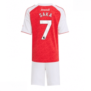 Echipament fotbal Arsenal Bukayo Saka #7 Tricou Acasa 2025-26 pentru copii + pantaloni scurți