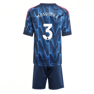 Echipament fotbal Arsenal Cristhian Mosquera #3 Tricou Deplasare 2025-26 pentru copii + pantaloni scurți