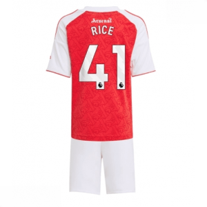 Echipament fotbal Arsenal Declan Rice #41 Tricou Acasa 2025-26 pentru copii + pantaloni scurți