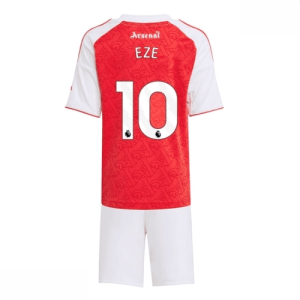 Echipament fotbal Arsenal Eberechi Eze #10 Tricou Acasa 2025-26 pentru copii + pantaloni scurți