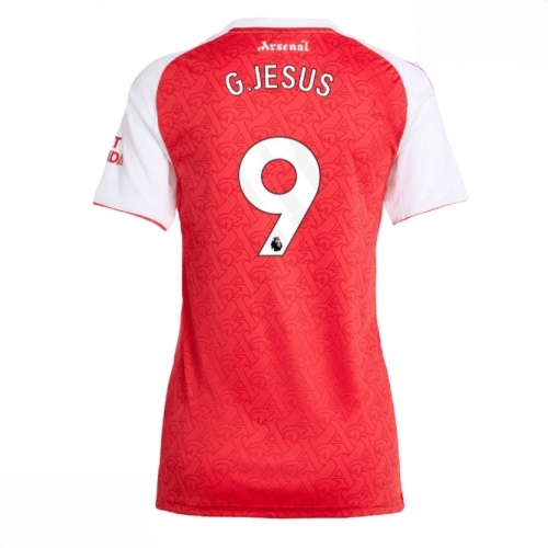 Echipament fotbal Arsenal Gabriel Jesus #9 Tricou Acasa 2025-26 pentru femei mânecă scurtă 1 Echipament fotbal Arsenal Gabriel Jesus #9 Tricou Acasa 2025-26 pentru femei mânecă scurtă