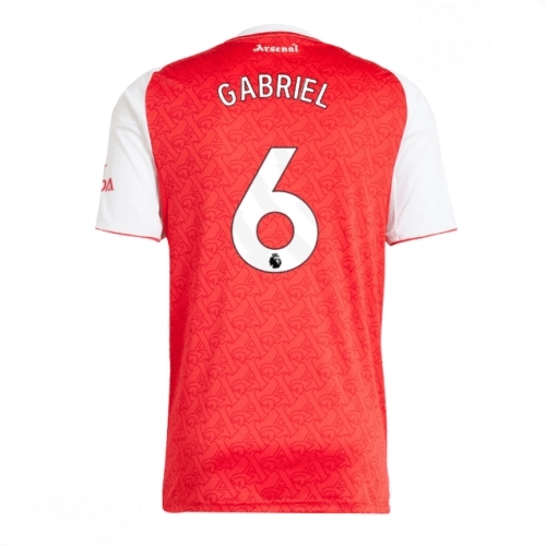 Echipament fotbal Arsenal Gabriel Magalhaes #6 Tricou Acasa 2025-26 pentru bărbați 1 Echipament fotbal Arsenal Gabriel Magalhaes #6 Tricou Acasa 2025-26 pentru bărbați