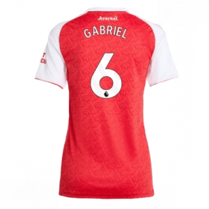 Echipament fotbal Arsenal Gabriel Magalhaes #6 Tricou Acasa 2025-26 pentru femei mânecă scurtă