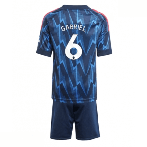 Echipament fotbal Arsenal Gabriel Magalhaes #6 Tricou Deplasare 2025-26 pentru copii + pantaloni scurți