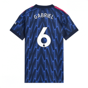 Echipament fotbal Arsenal Gabriel Magalhaes #6 Tricou Deplasare 2025-26 pentru femei mânecă scurtă