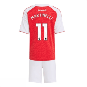 Echipament fotbal Arsenal Gabriel Martinelli #11 Tricou Acasa 2025-26 pentru copii + pantaloni scurți