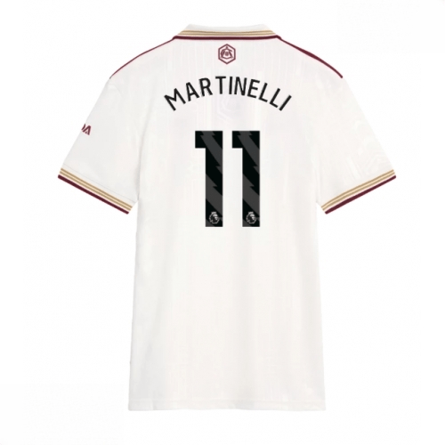 Echipament fotbal Arsenal Gabriel Martinelli #11 Tricou Treilea 2025-26 pentru femei mânecă scurtă 1 Echipament fotbal Arsenal Gabriel Martinelli #11 Tricou Treilea 2025-26 pentru femei mânecă scurtă