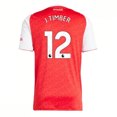 Echipament fotbal Arsenal Jurrien Timber #12 Tricou Acasa 2025-26 pentru bărbați 1 Echipament fotbal Arsenal Jurrien Timber #12 Tricou Acasa 2025-26 pentru bărbați