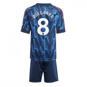 Echipament fotbal Arsenal Martin Odegaard #8 Tricou Deplasare 2025-26 pentru copii + pantaloni scurți