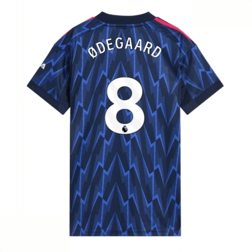 Echipament fotbal Arsenal Martin Odegaard #8 Tricou Deplasare 2025-26 pentru femei mânecă scurtă 1 Echipament fotbal Arsenal Martin Odegaard #8 Tricou Deplasare 2025-26 pentru femei mânecă scurtă