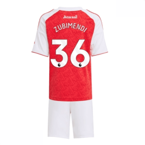 Echipament fotbal Arsenal Martin Zubimendi #36 Tricou Acasa 2025-26 pentru copii + pantaloni scurți