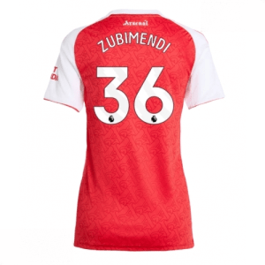 Echipament fotbal Arsenal Martin Zubimendi #36 Tricou Acasa 2025-26 pentru femei mânecă scurtă