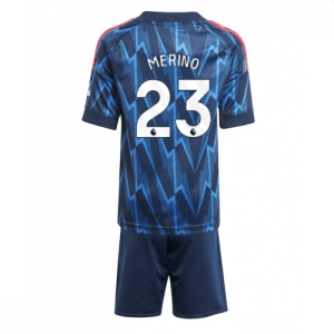 Echipament fotbal Arsenal Mikel Merino #23 Tricou Deplasare 2025-26 pentru copii + pantaloni scurți