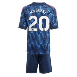 Echipament fotbal Arsenal Noni Madueke #20 Tricou Deplasare 2025-26 pentru copii + pantaloni scurți